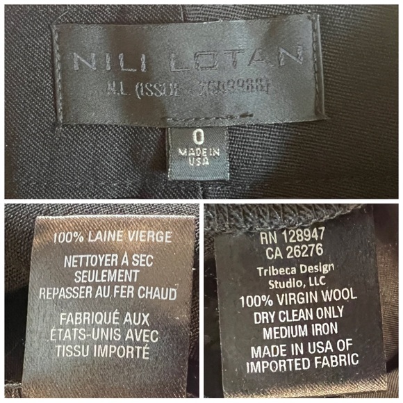 •NILI LOTAN• NWOT Black Arielle High Rise Flare Leg Wool Trouser Pant Size 0 - Picture 11 of 15